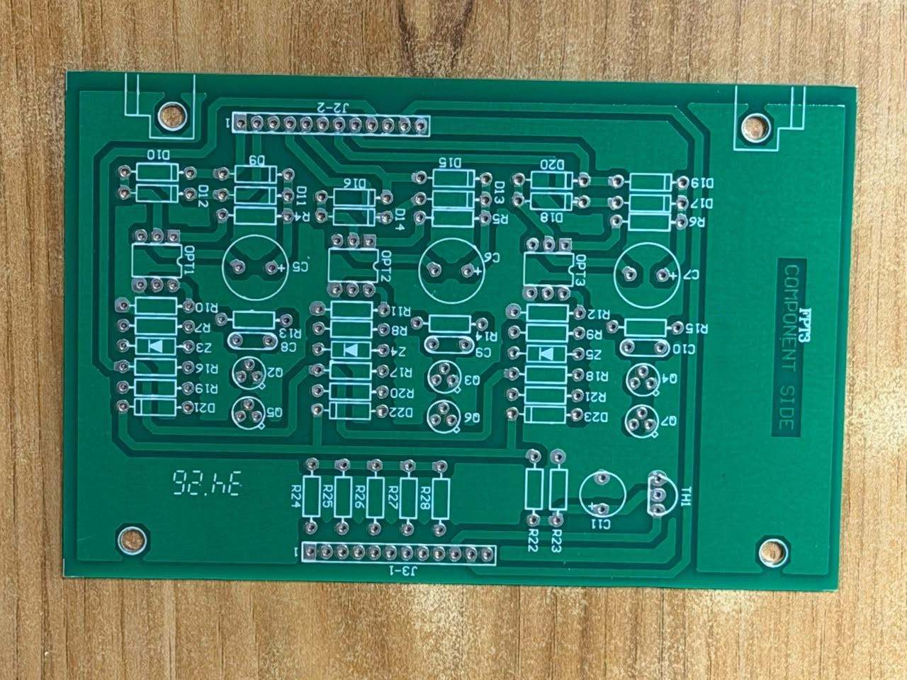 PCB with clear component side legend printing